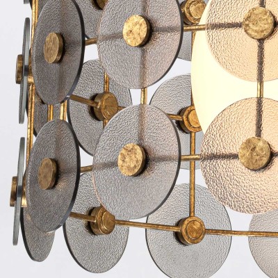 Lampa Wisząca Meridian Przecierane Złoto 3