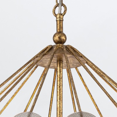 Lampa Wisząca Meridian Przecierane Złoto 5