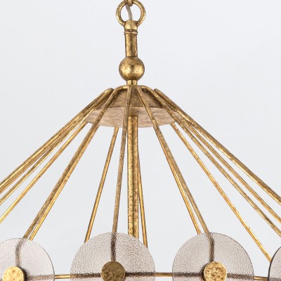 Lampa Wisząca Meridian Przecierane Złoto 6