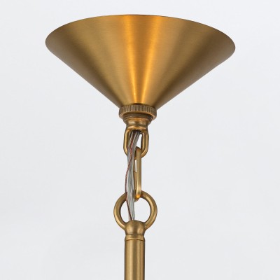Duża Lampa Wisząca Saucer Postarzany Mosiądz 5