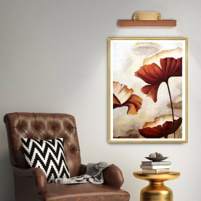 Średnia Obrazówka Led Valise Picture Vintage Mosiądz, Skóra Koniakowa 9