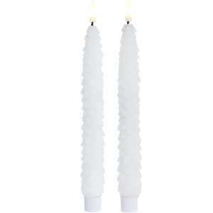 Świece  Led Livia  Lene Bjerre Białe Wys. 25cm