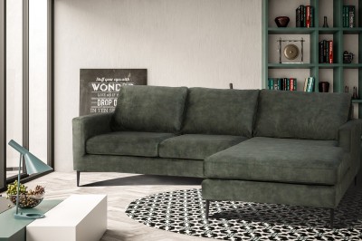 Narożnik Dalarna w Stylu Skandynawskim 245x180-94x86cm - Opcje Wyboru Tkaniny 4