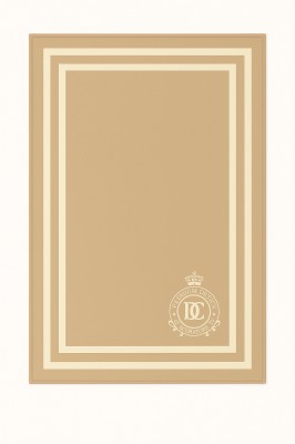 Personalizowany Koc Beżowy z Kremową Ramką i Haftem Monogram 150x200cm  3