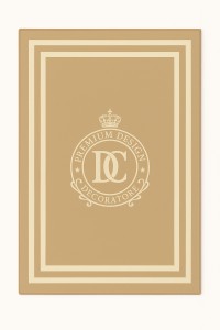 Personalizowany Koc Beżowy z Kremową Ramką i Haftem Monogram 150x200cm