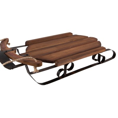 Dekoracja Sanki Drewniane Retro 71x39x14cm 4