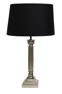 Klasyczna Lampa Stołowa Marion z Czarnym Abażurem Wys. 90cm