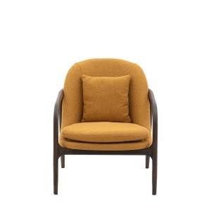 Stylowy Fotel Dębowy Taupe 68x84x83cm