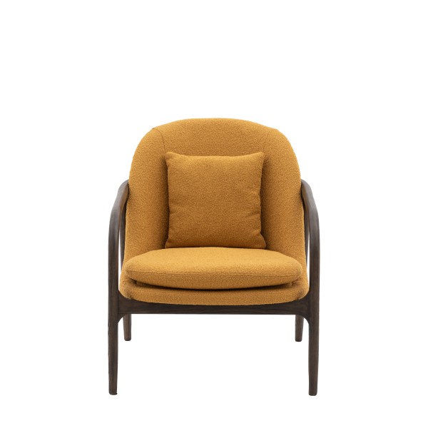 Stylowy Fotel Dębowy Taupe 68x84x83cm