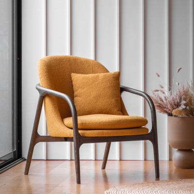 Stylowy Fotel Dębowy Taupe 68x84x83cm 3