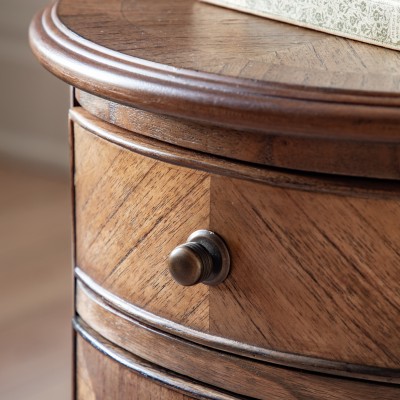 Klasyczny Stolik Pomocniczy Highgrove Brązowy 45x45x58cm 5