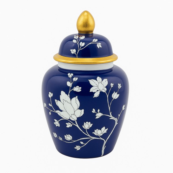 Waza Ceramiczna Amfora Biało-Granatowa Taoci S Wys. 32cm