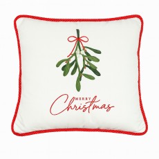 Poduszka Haftowana Jemioła  - Różne Kolory Tkanin  