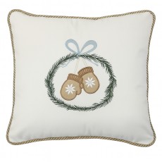 Poduszka Haftowana Dekoracyjne Rękawiczki  - Różne Kolory Tkanin 