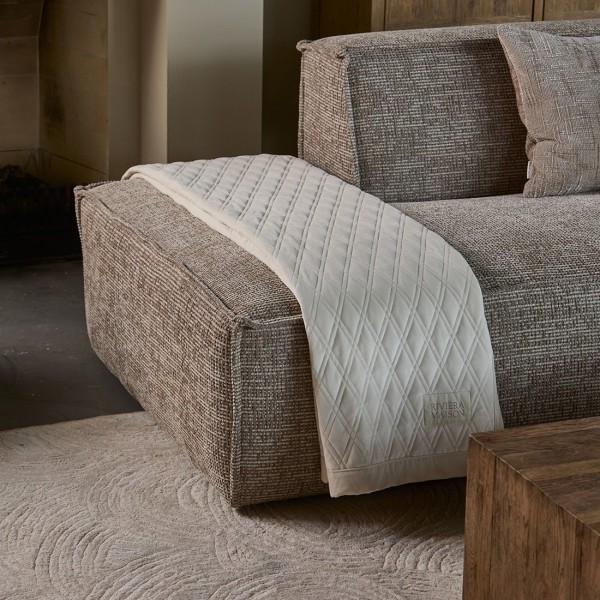 Pled Kremowy Macon Quilted Throw 180x130 Riviera Maison
