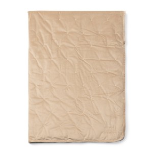 Pled Beżowy Marthon Velvet Throw 180x130cm Riviera Maison