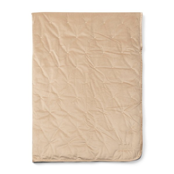 Pled Beżowy Marthon Velvet Throw 180x130cm Riviera Maison