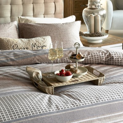 Komplet 2 Beżowych Haftowanych Serwetek Riviera Maison 5