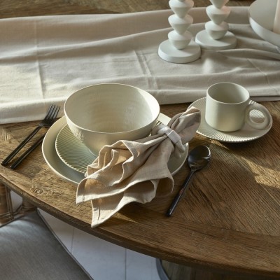 Komplet 2 Beżowych Haftowanych Serwetek Riviera Maison 6