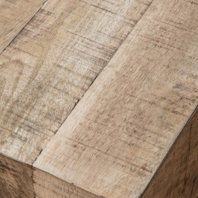 Nowoczesny Stolik Kawowy Drewniany Iowa Beżowy 150x60x30cm 16