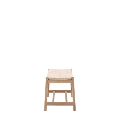Stylowa Ławka Drewniana Pleciona Eton Beżowa 110x44x45cm 13
