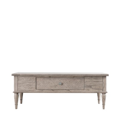 Stolik Kawowy Klasyczny Musmtique Mahoniowy Szary 120x60x44cm 8