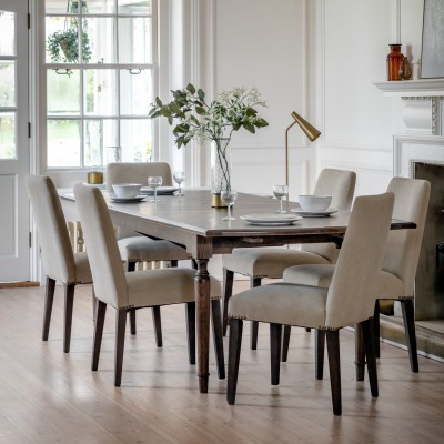 Krzesło Klasyczne Drewniane Highgrove Szare 2szt 46x64x92cm 11