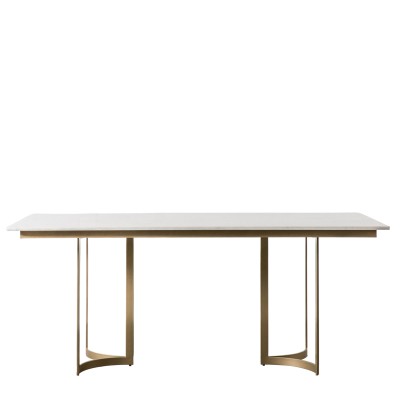 Nowoczesny Stół Metalowy Everton Złoty 180x90x76cm 3