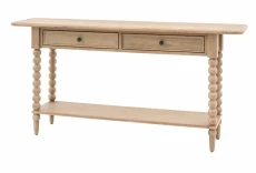 Klasyczna Dębowa Konsola Tunnise 165x40x80cm