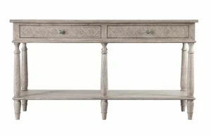 Konsola Klasyczna Mahoniowa Mustique Szara 150x45x80cm