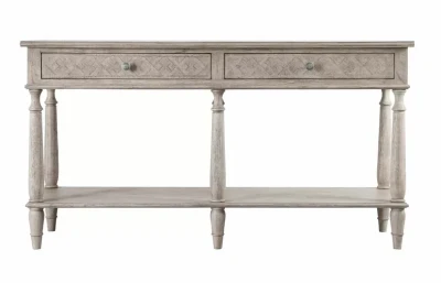 Konsola Klasyczna Mahoniowa Mustique Szara 150x45x80cm 2