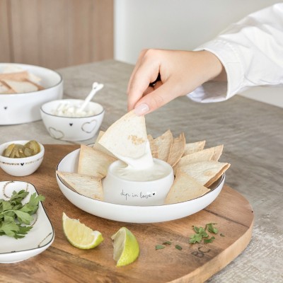 Bowl Tapas 'dip in love' White 19 cm 2