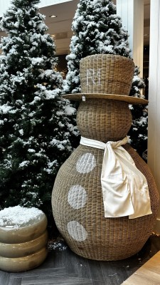 Dekoracja Rattanowy Bałwanek Snowman Riviera Maison Wys.  180cm 3