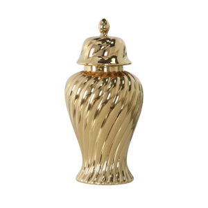 Waza Ceramiczna Amfora Goldi Złota Wys. 37cm