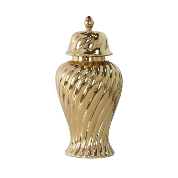 Waza Ceramiczna Amfora Goldi Złota Wys. 37cm