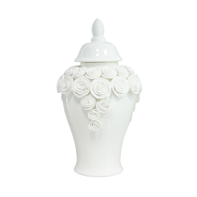 Waza Ceramiczna Amfora Rose Biała Wys. 45cm 2