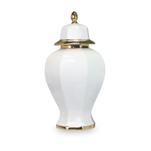 Waza Ceramiczna Amfora Elegance Biała Wys. 32,5cm