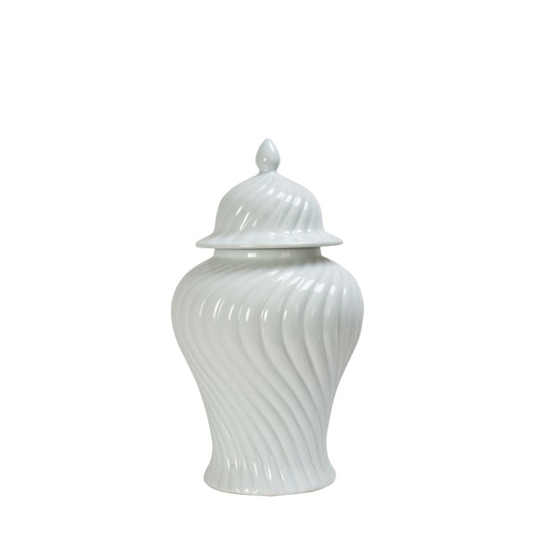 Waza Ceramiczna Amfora Romantic Biała Wys. 39cm