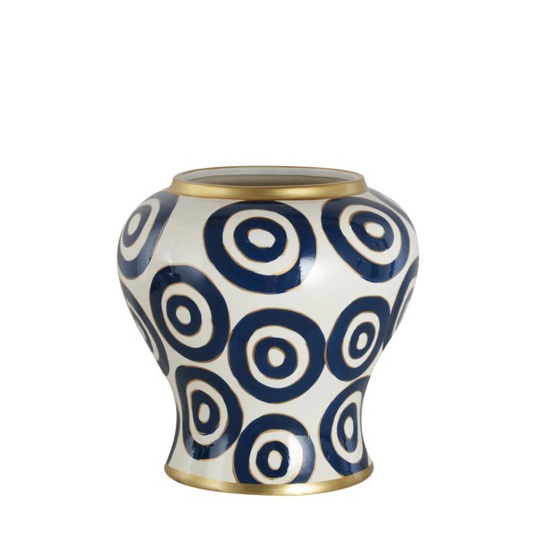 Wazon Ethno Biało-Grantowy Wys. 28cm