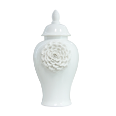 Waza Ceramiczna Amfora Blossom Biała Wys. 38cm