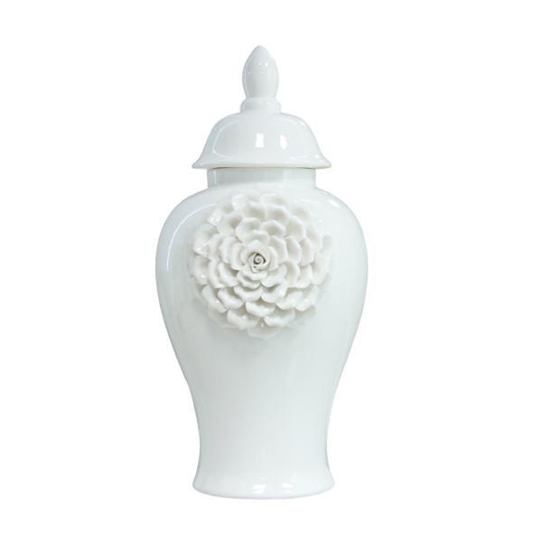 Waza Ceramiczna Amfora Blossom Biała Wys. 38cm