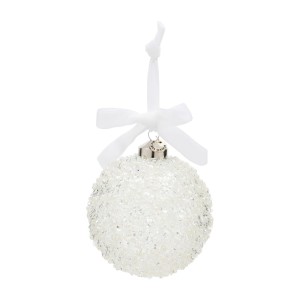 Bombka Bright and Sparkle Biała Śr. 10cm  Riviera Maison