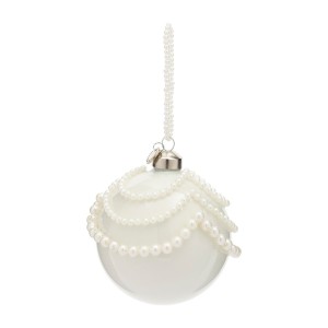 Bombka Classic Pearls Biała Śr. 10cm  Riviera Maison