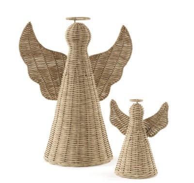 Dekoracja Rattanowy Anioł Wys. 23cm 3
