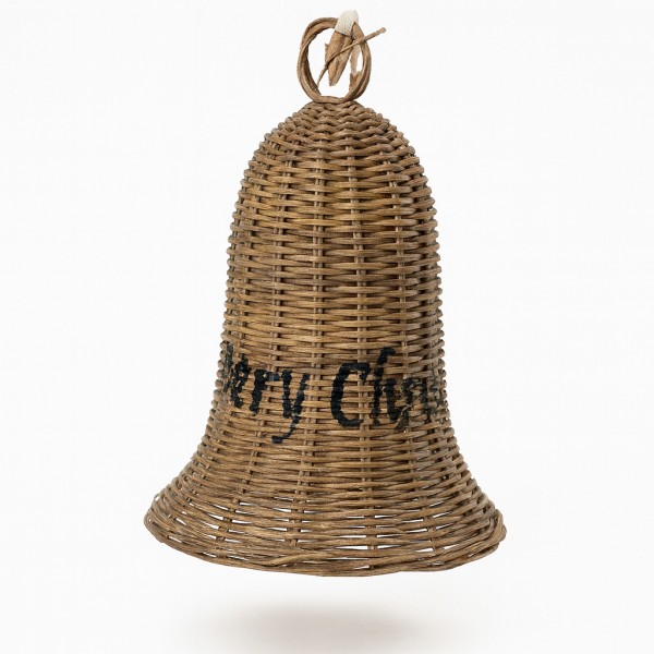 Zawieszka Rattanowa Dzwonek Bell Merry Christmas XXL