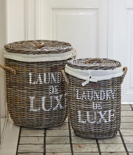 Rattanowy Kosz na Pranie Laundry de Luxe Riviera Maison Wys. 55cm