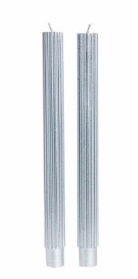 Świece Livissia Srebrne Lene Bjerre  - 2szt