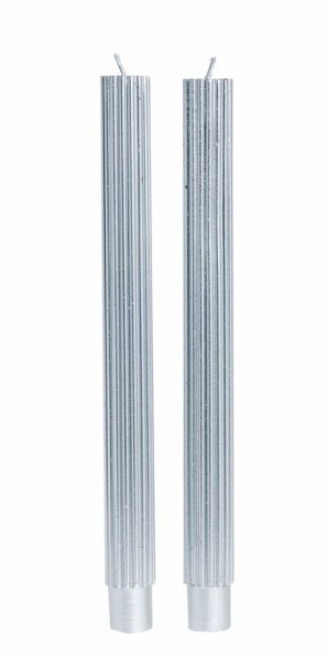 Świece Livissia Srebrne Lene Bjerre  - 2szt