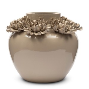 Wazon Beżowy Blossom Vase Edge Flax Riviera Maison