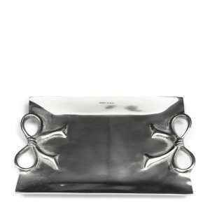 Niklowana Srebrna Tacka Classic Bow Riviera Maison
